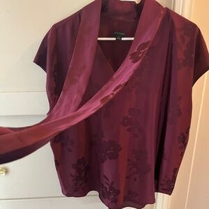 Plum-colored Ann Taylor Work Blouse